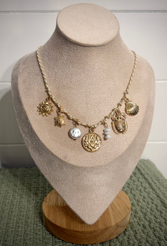 Golden Hour / Cord Charm Necklace