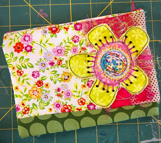 Funky Flower Zipper Pouch