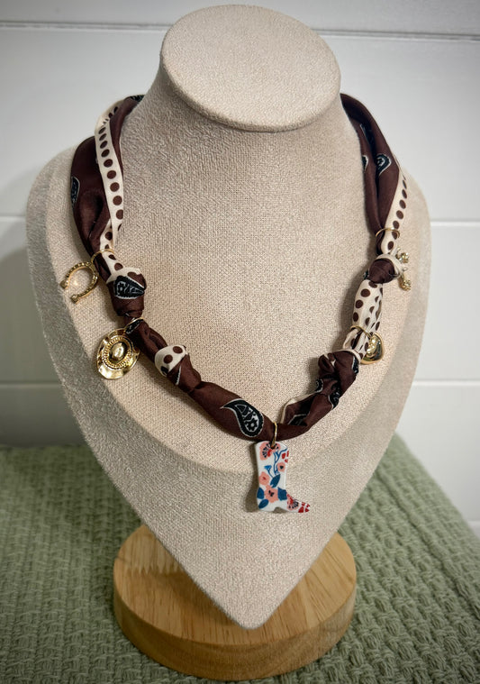 Cowgirl Up / Bandana Charm Necklace