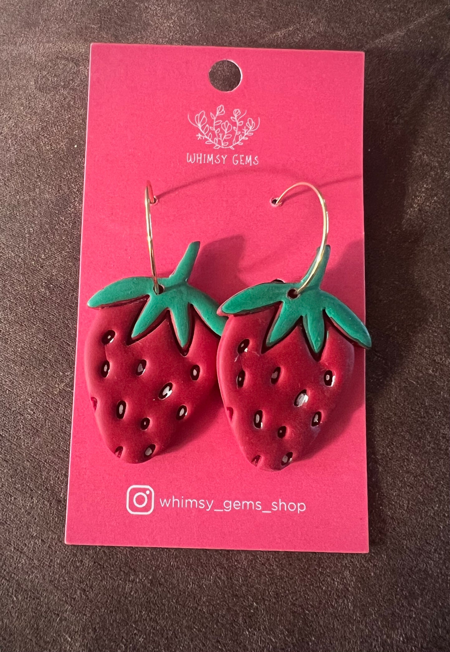 Strawberry clay hoop