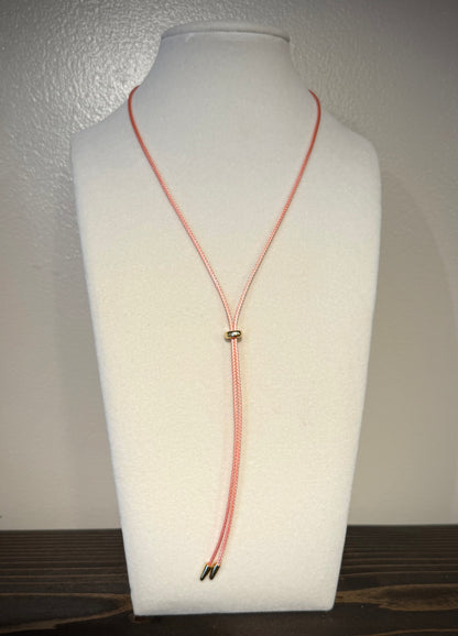 Leather Lariat Necklace