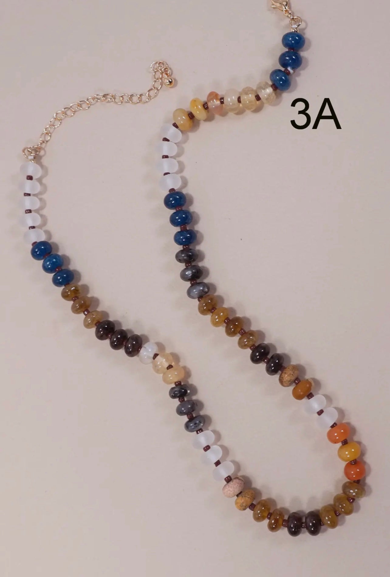Beaded Necklace / deep tones