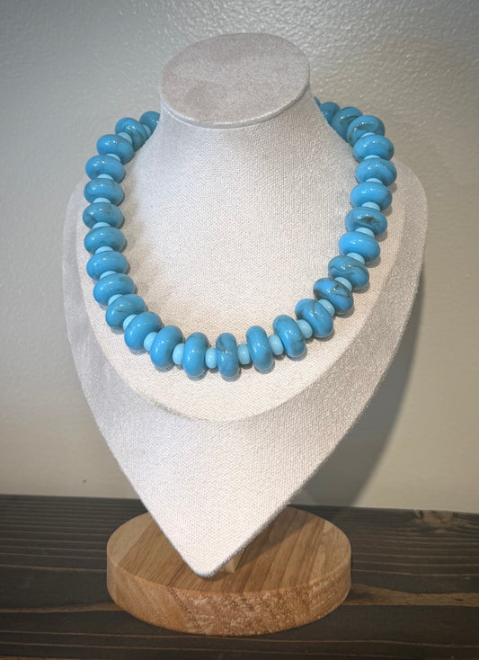 Turquoise 2 / Chunky Beaded Necklace