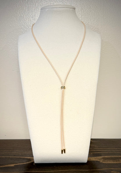 Leather Lariat Necklace