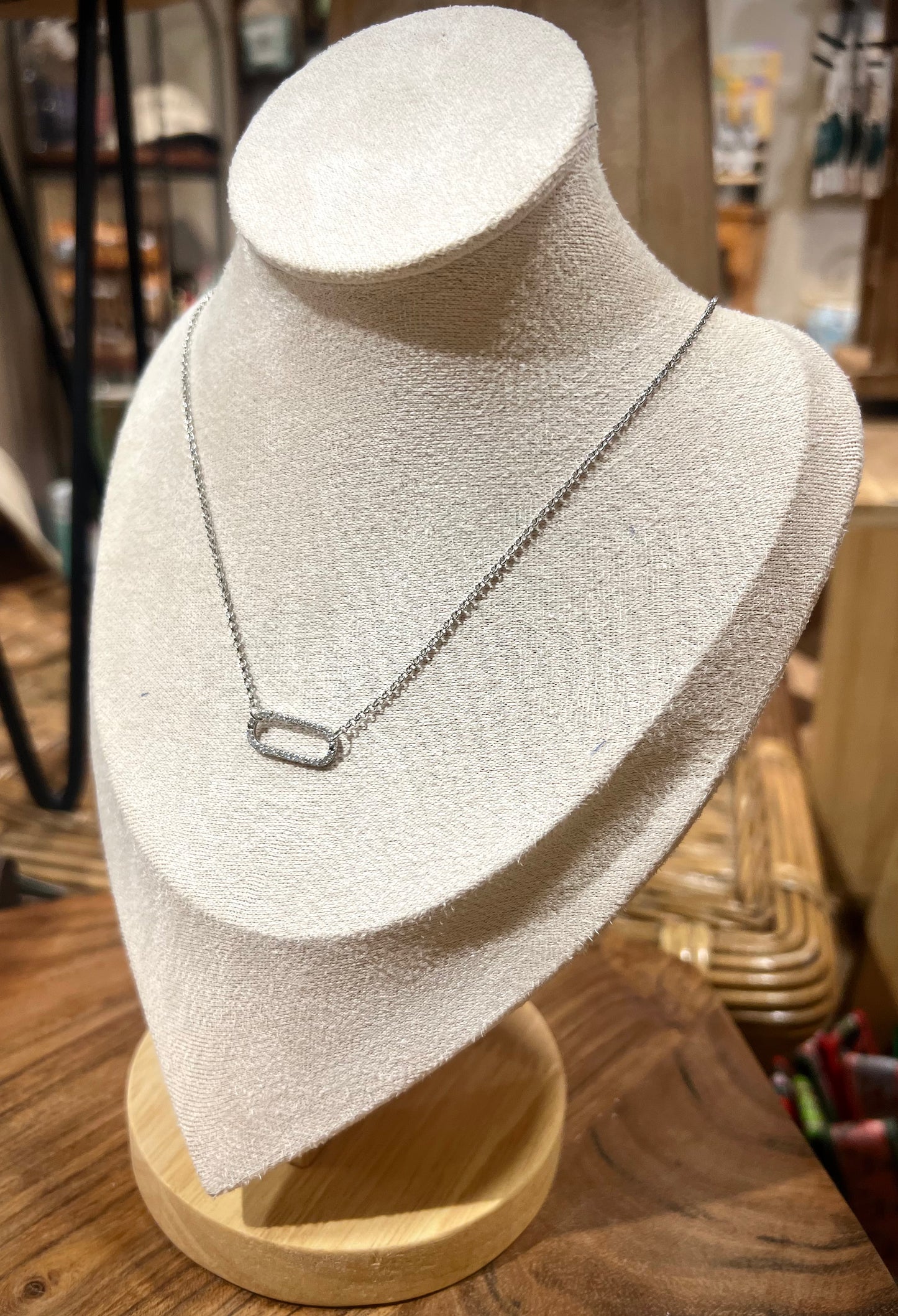 Rectangle layering necklace