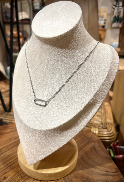Rectangle layering necklace
