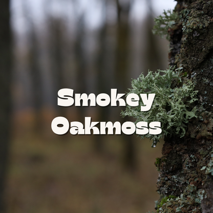 Hobnail Glass Candle / Smokey Oak Moss