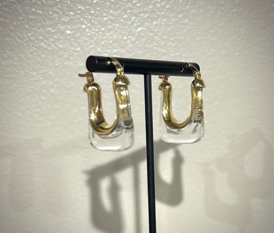 Chunky Resin Hoop / Clear