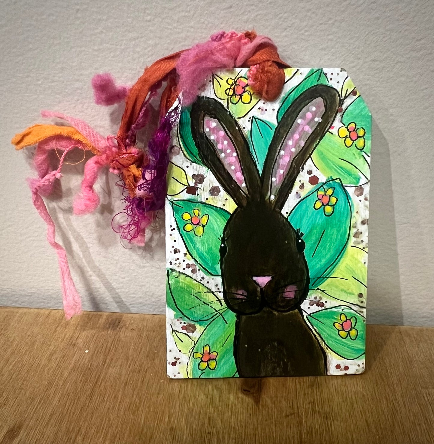 Handpainted Bunny Tags