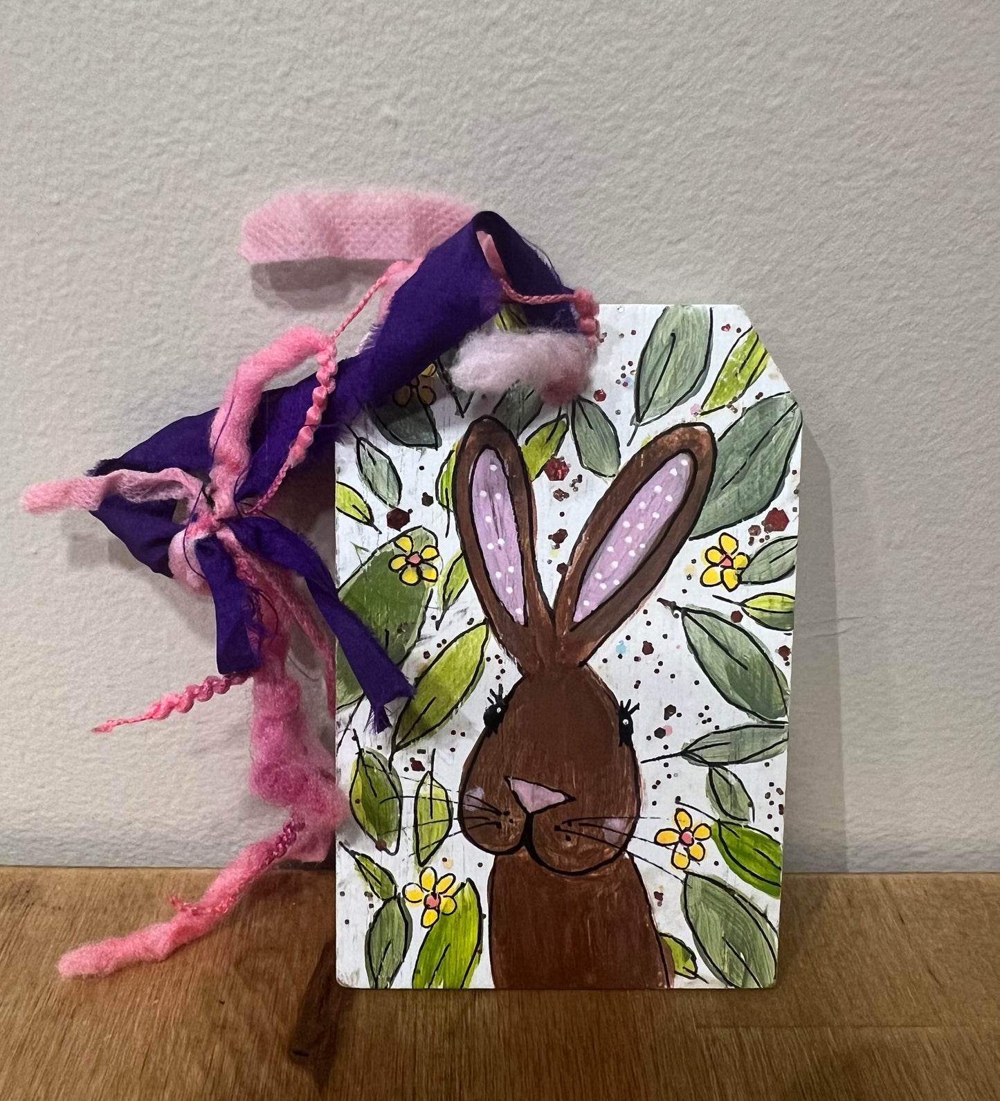 Handpainted Bunny Tags