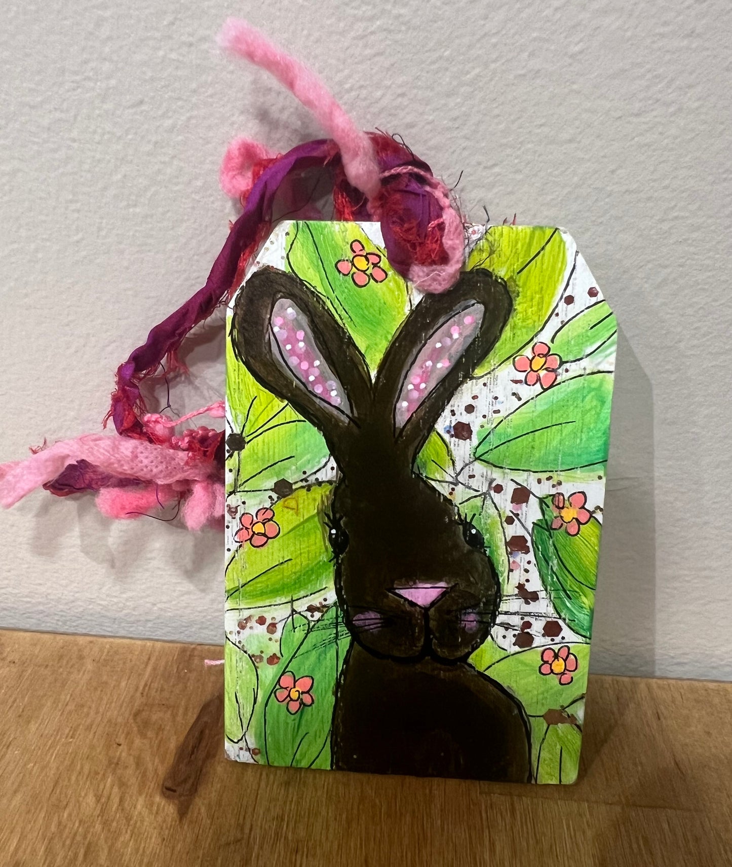 Handpainted Bunny Tags