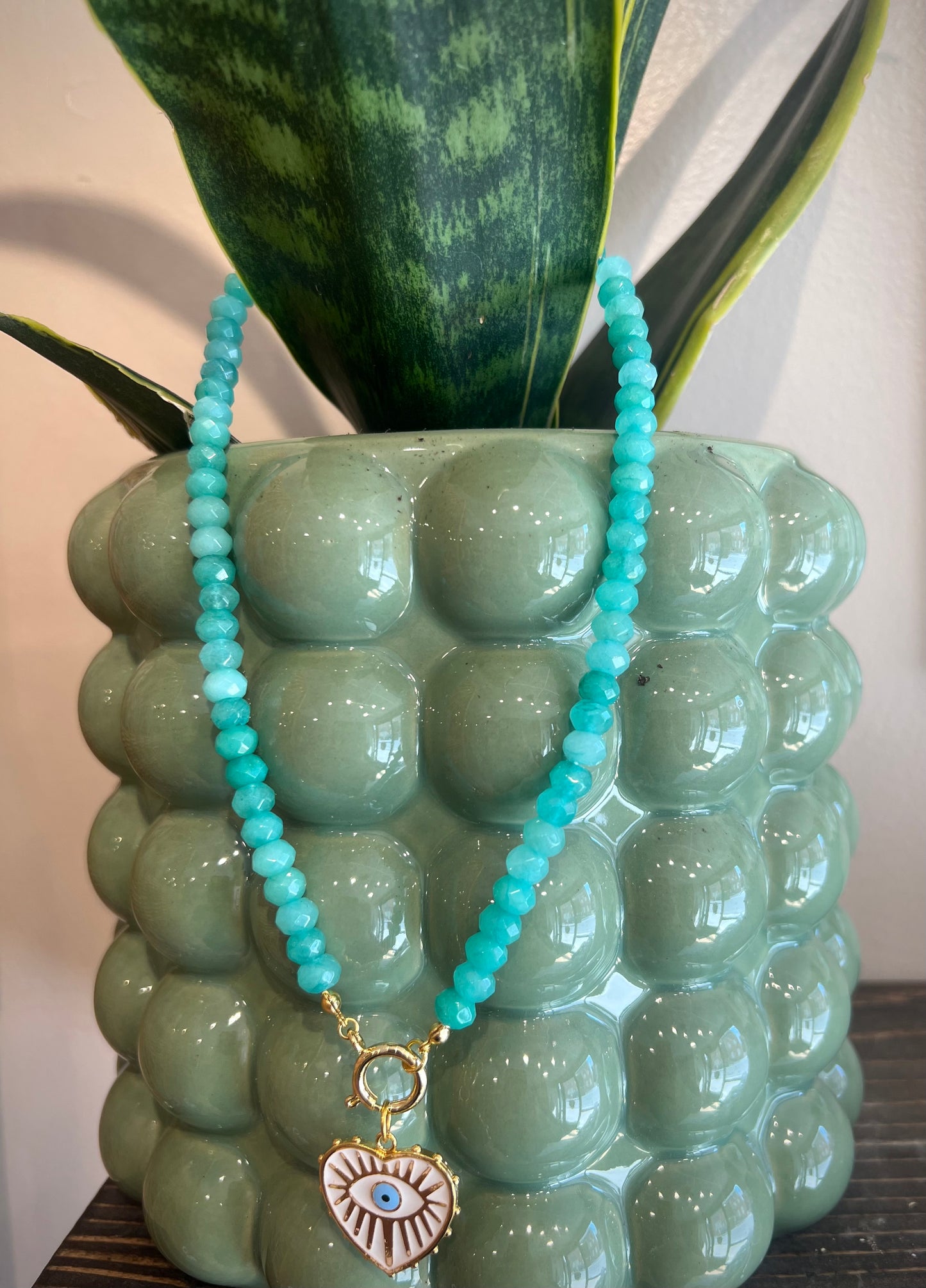Teal / "Candy" Stone Necklace