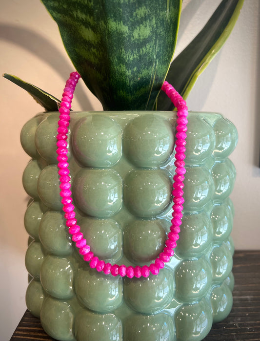 Fushia / "Candy" Stone Necklace