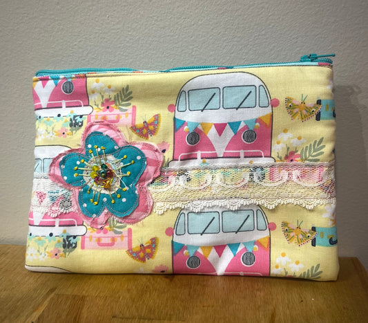 Retro Bus Zipper Pouch