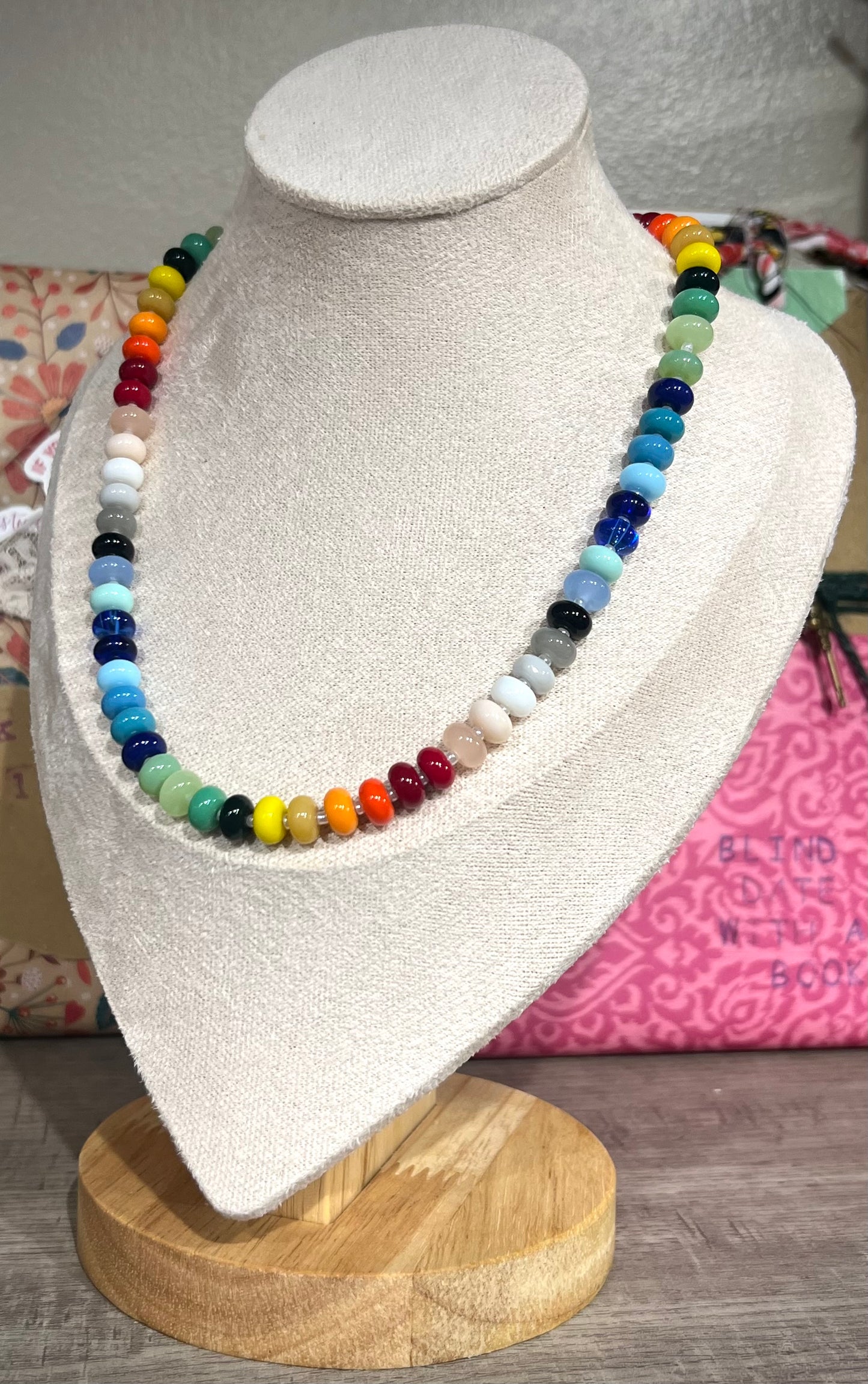 Beaded Necklace / rainbow