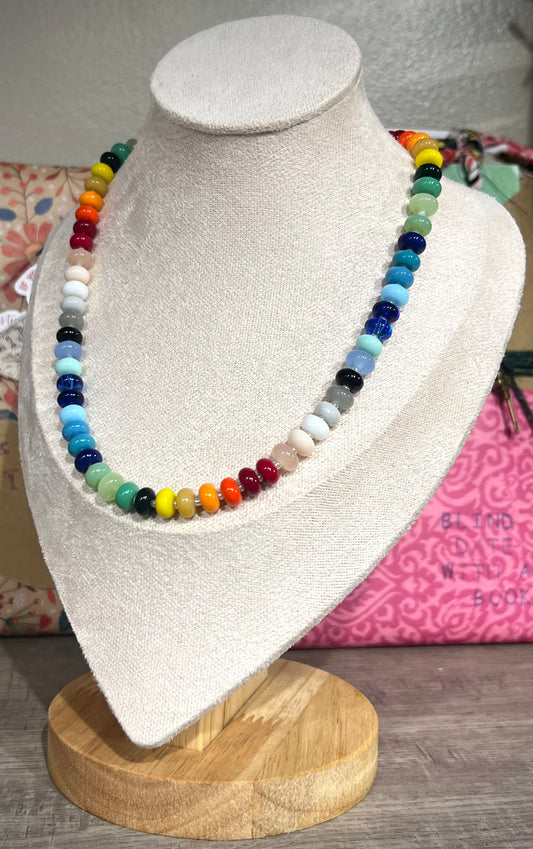 Beaded Necklace / rainbow