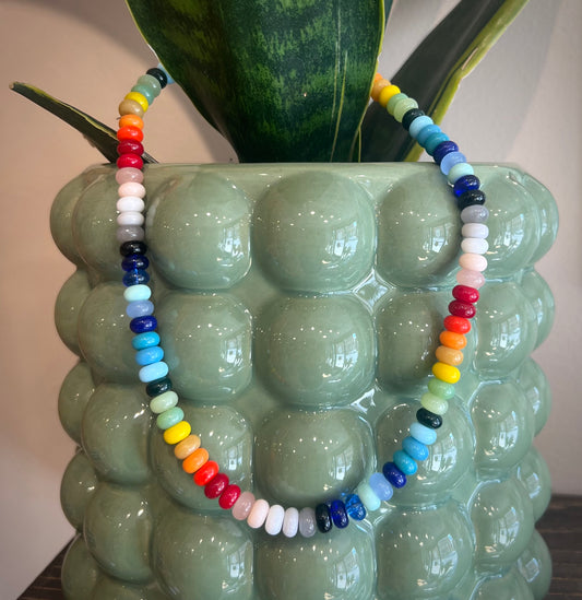 Beaded Necklace / rainbow