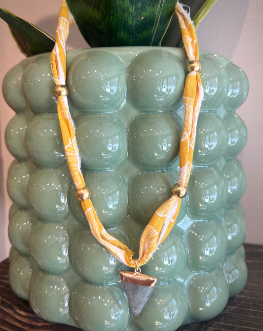 Bandana Necklace / mustard & gold
