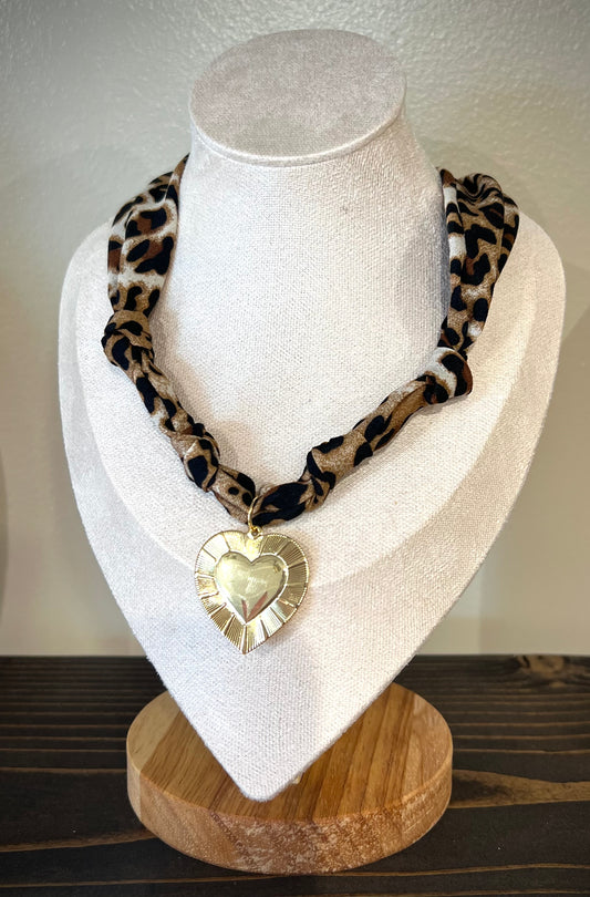 Leopard Heart Necklace