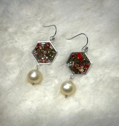 Pressed Floral Holiday + Pearl