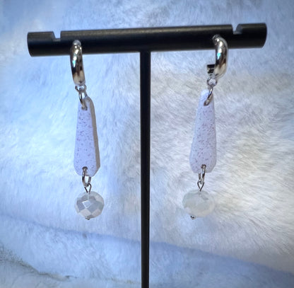 Sparkly White Dangle