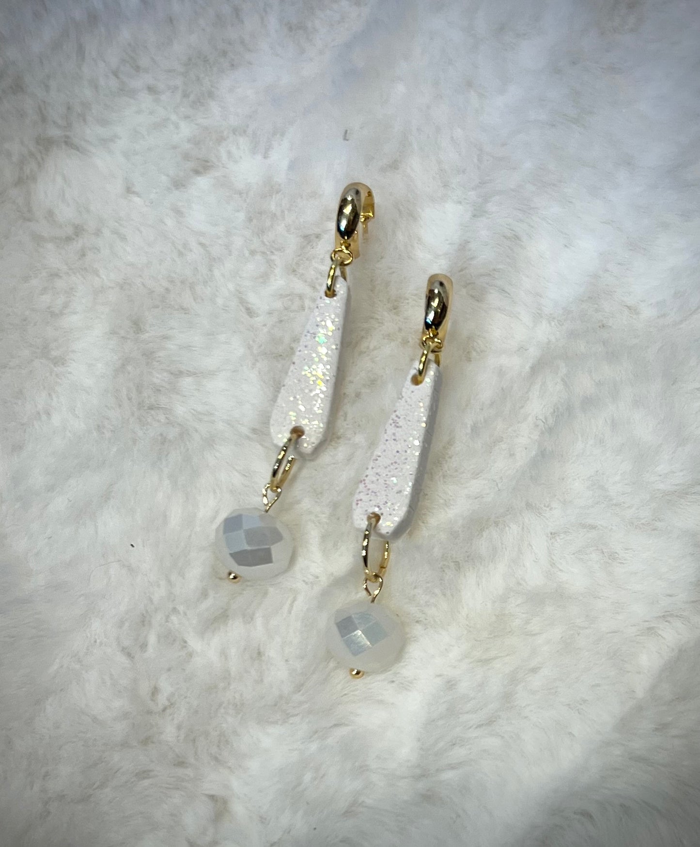 Sparkly White Dangle