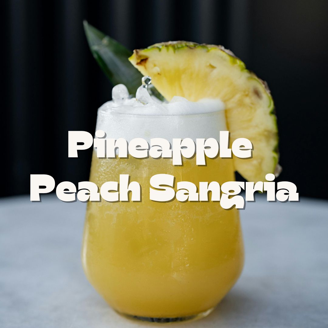 Pineapple Peach Sangria Hobnail Glass / 10oz