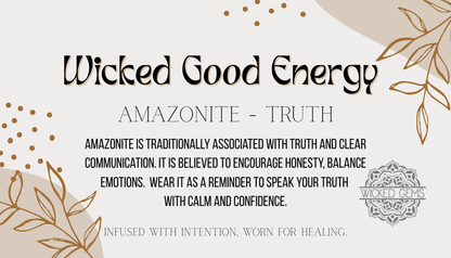 Amazonite/Truth Gemstone Bracelet