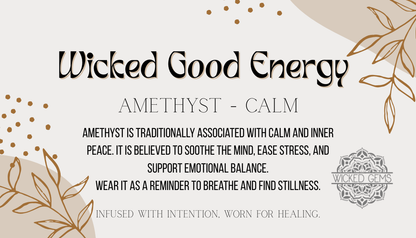 Amethyst/Calm Gemstone Bracelet