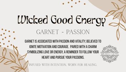 Garnet/Passion Gemstone Bracelet