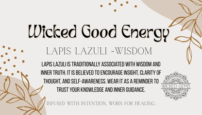 Lapis Lazuli/Wisdom Gemstone Bracelet