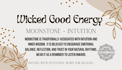 Moonstone/Intuition Gemstone Bracelet
