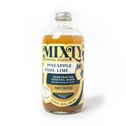 Pineapple Basil Lime Cocktail / Mocktail Beverage Mixer 16oz