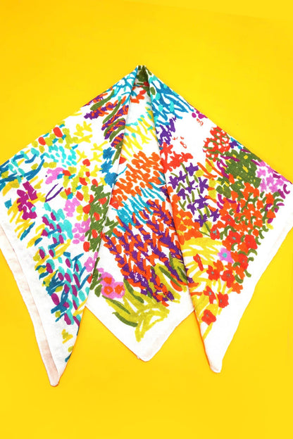 Floral Print Bandana Scarf