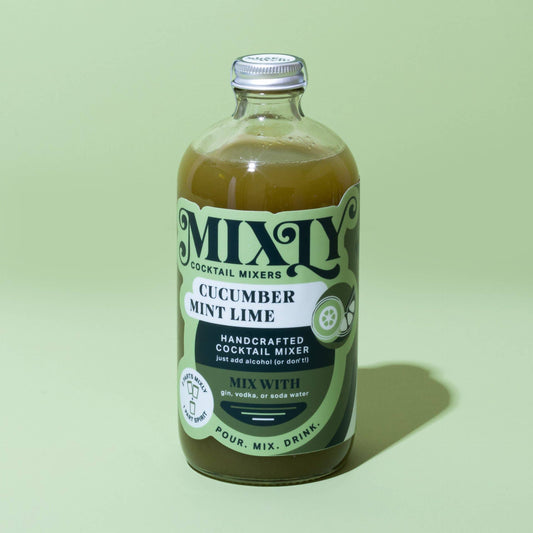 Cucumber Mint Lime Cocktail / Mocktail Beverage Mixer 16oz
