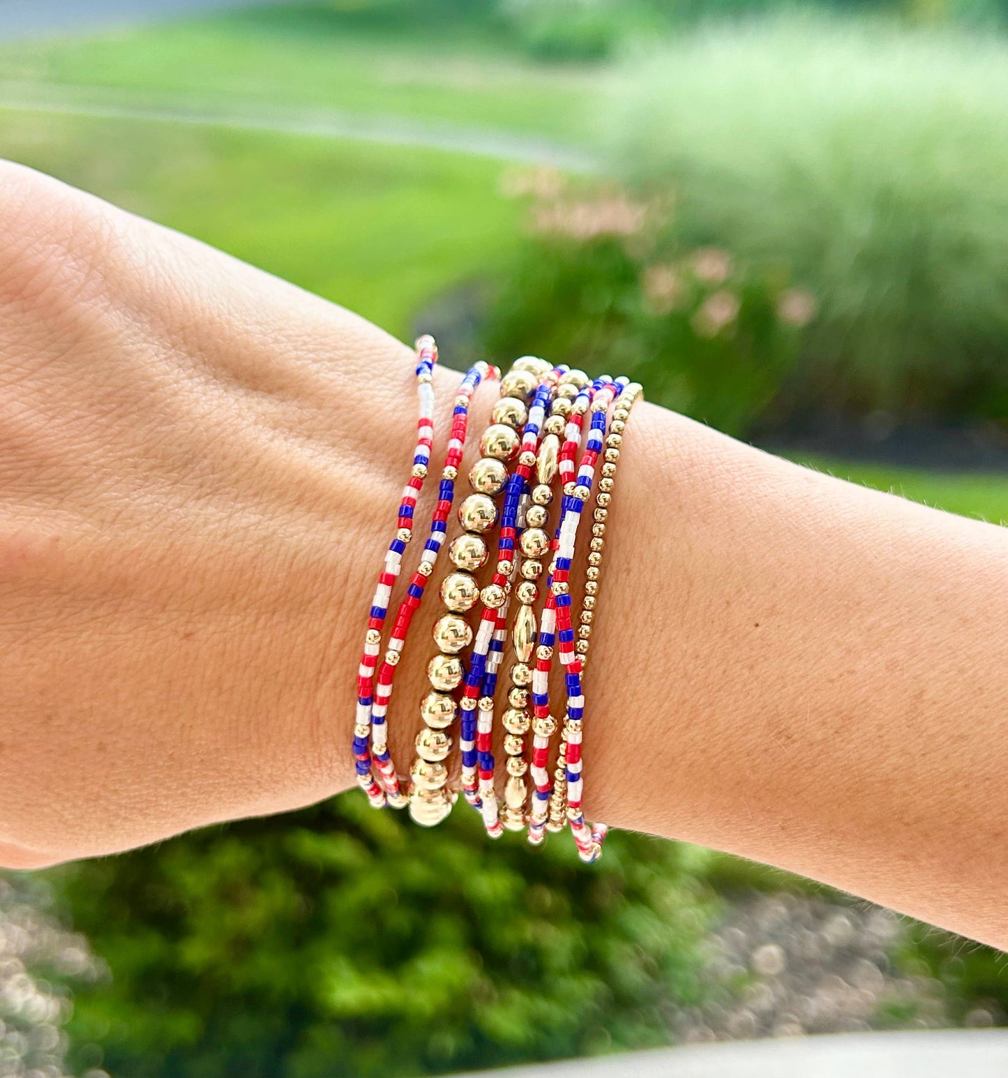 Seed Bead Bracelets / gold filled