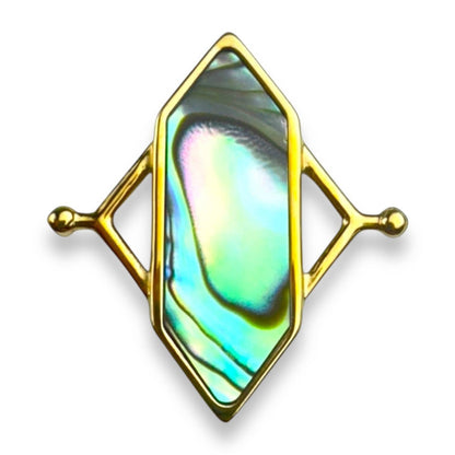 Abalone Shell TwinPoint Crystal Element