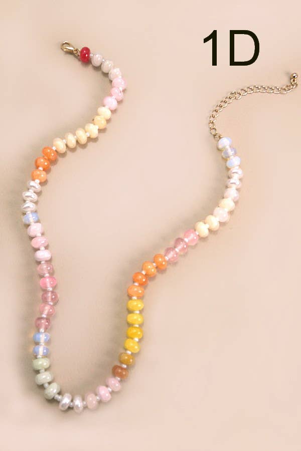 Agate "Candy" Beaded Necklace