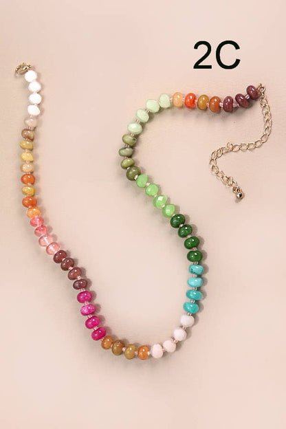 Agate "Candy" Beaded Necklace