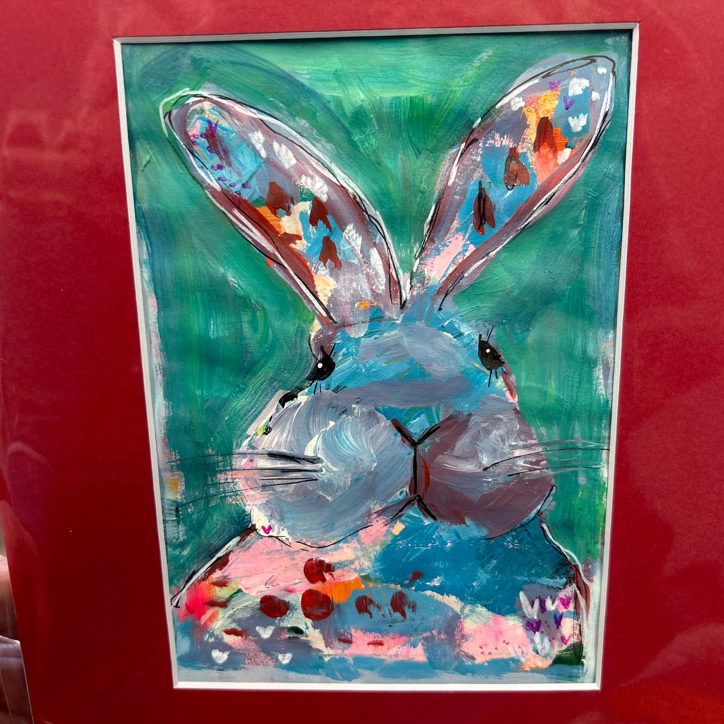 Bunny Matted Art