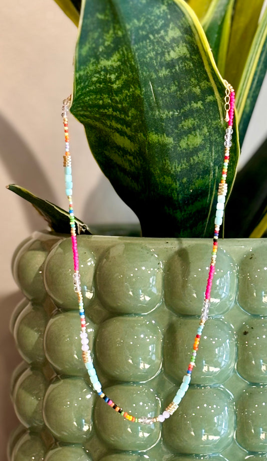Bright Multicolor / Beaded Necklace