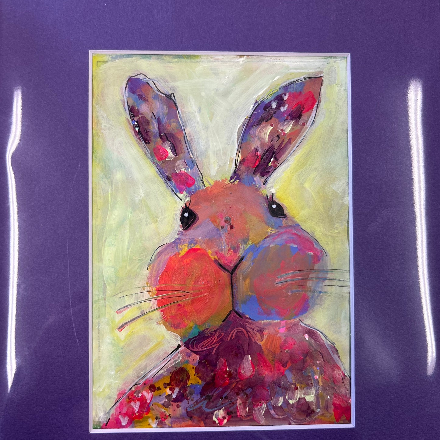 Bunny Matted Art