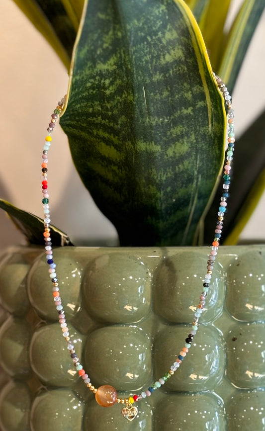 Multicolor Agate / Beaded Necklace
